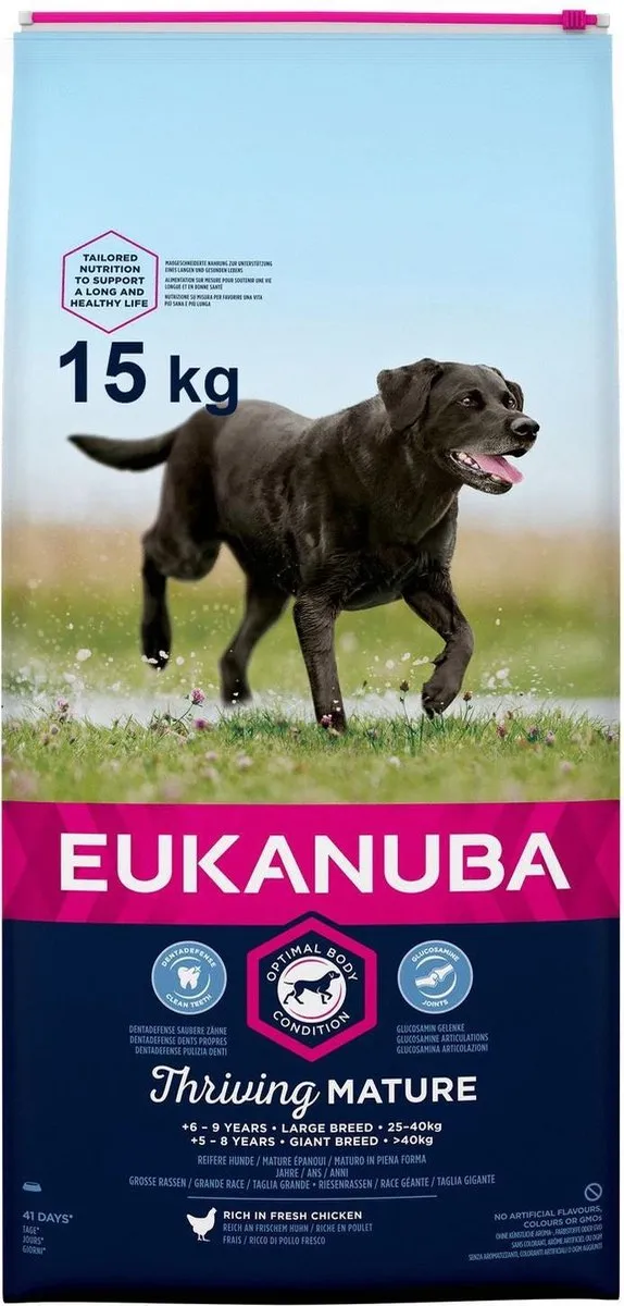 Eukanuba Thriving Mature Large Breed Hondenvoer Kip 15kg