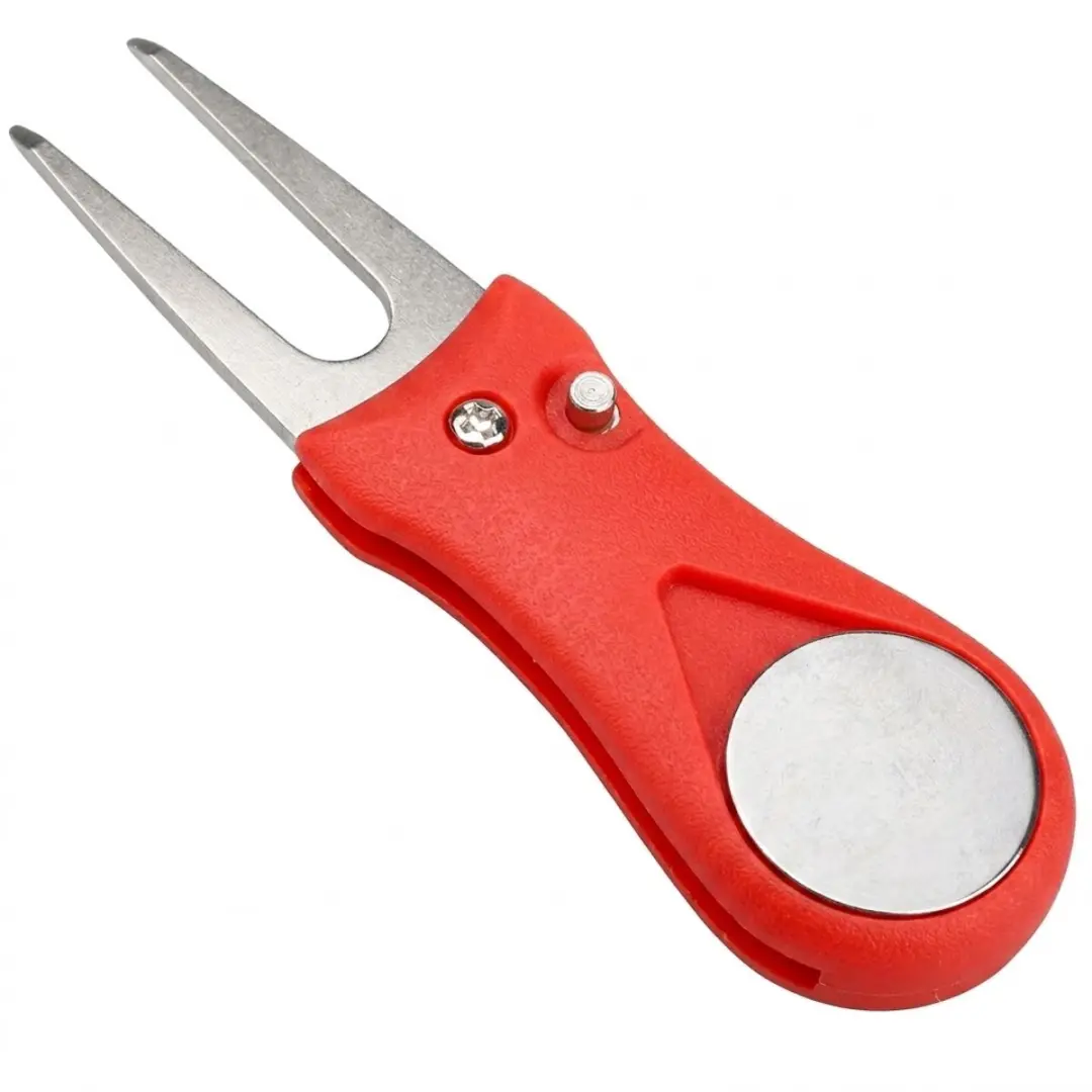 Rood roestvrijstalen golf marker magnetisch green herstel gereedschap opklapbaar