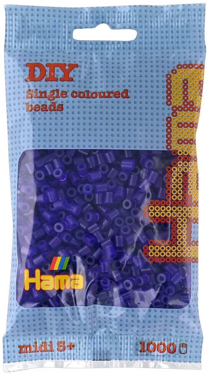Hama Strijkkralen 1000 Stuks - Paars Doorzichtig