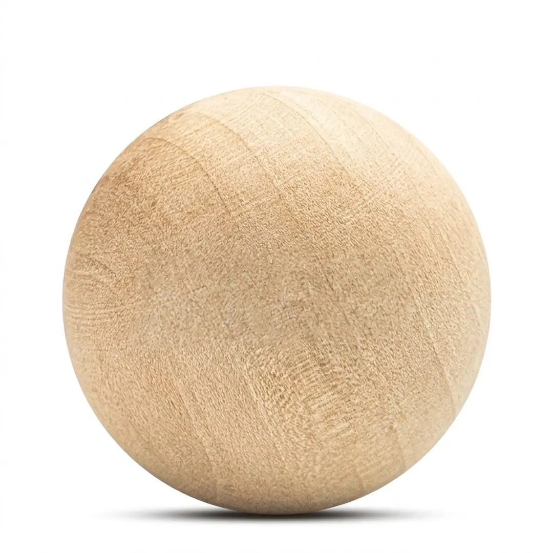 Beige houten hockeybal