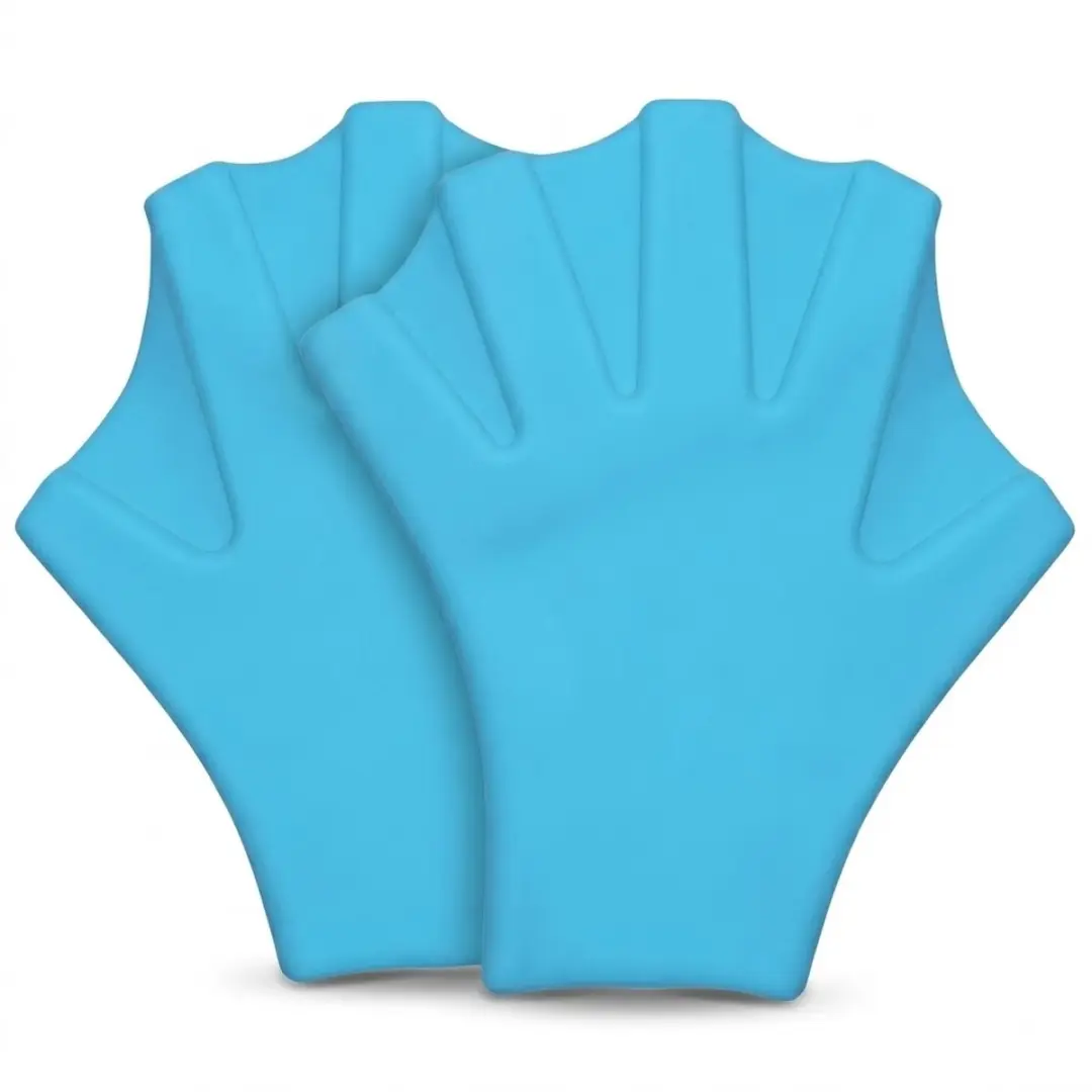 Blauwe siliconen zwemvliezen unisex