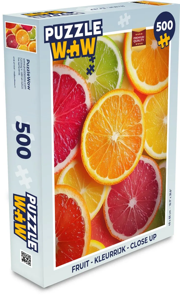 PuzzleWow Fruit Close Up Legpuzzel 500 Stuks