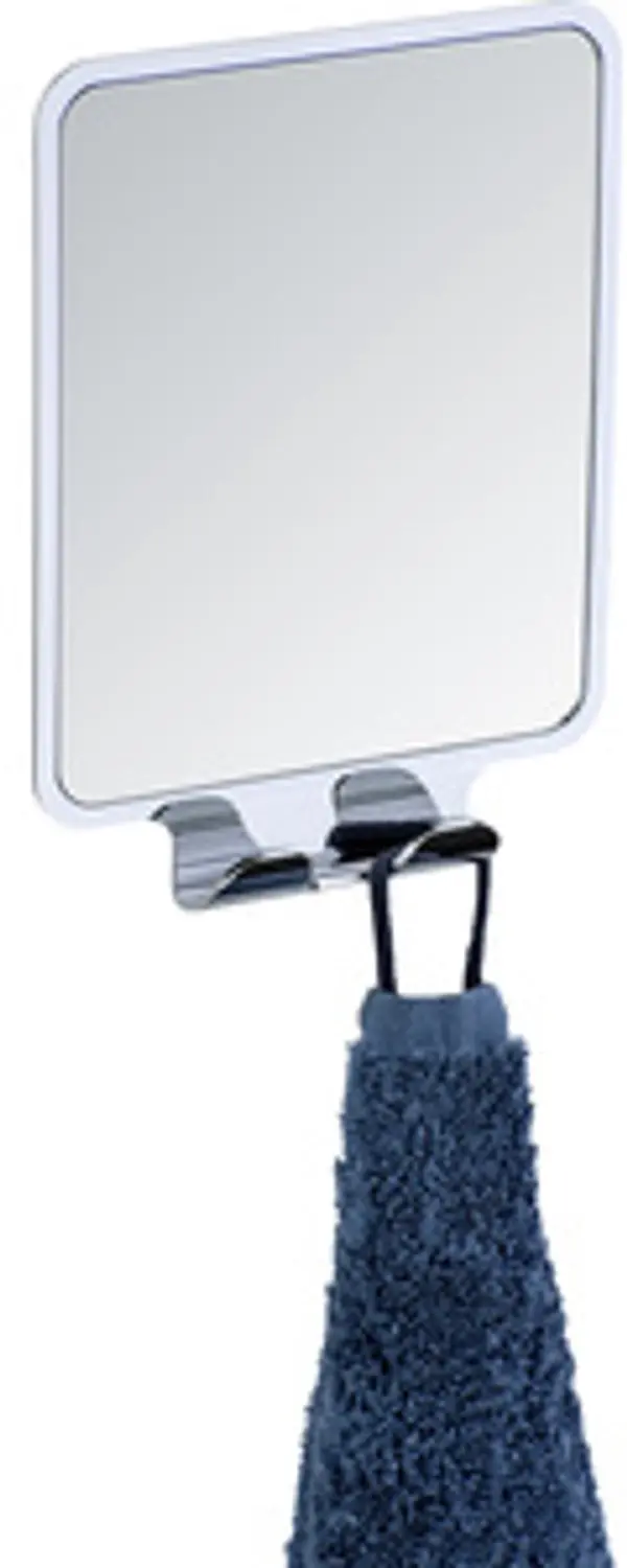 Wenko Quadro Badkamerspiegel 14x19,5cm - Zilver - afbeelding 2 van 6