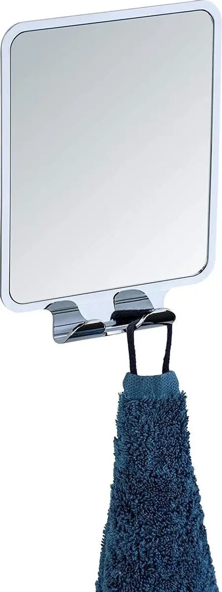 Wenko Quadro Badkamerspiegel 14x19,5cm - Zilver - afbeelding 3 van 6