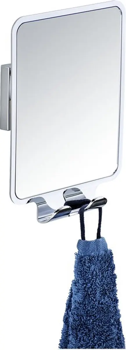 Wenko Quadro Badkamerspiegel 14x19,5cm - Zilver - afbeelding 4 van 6