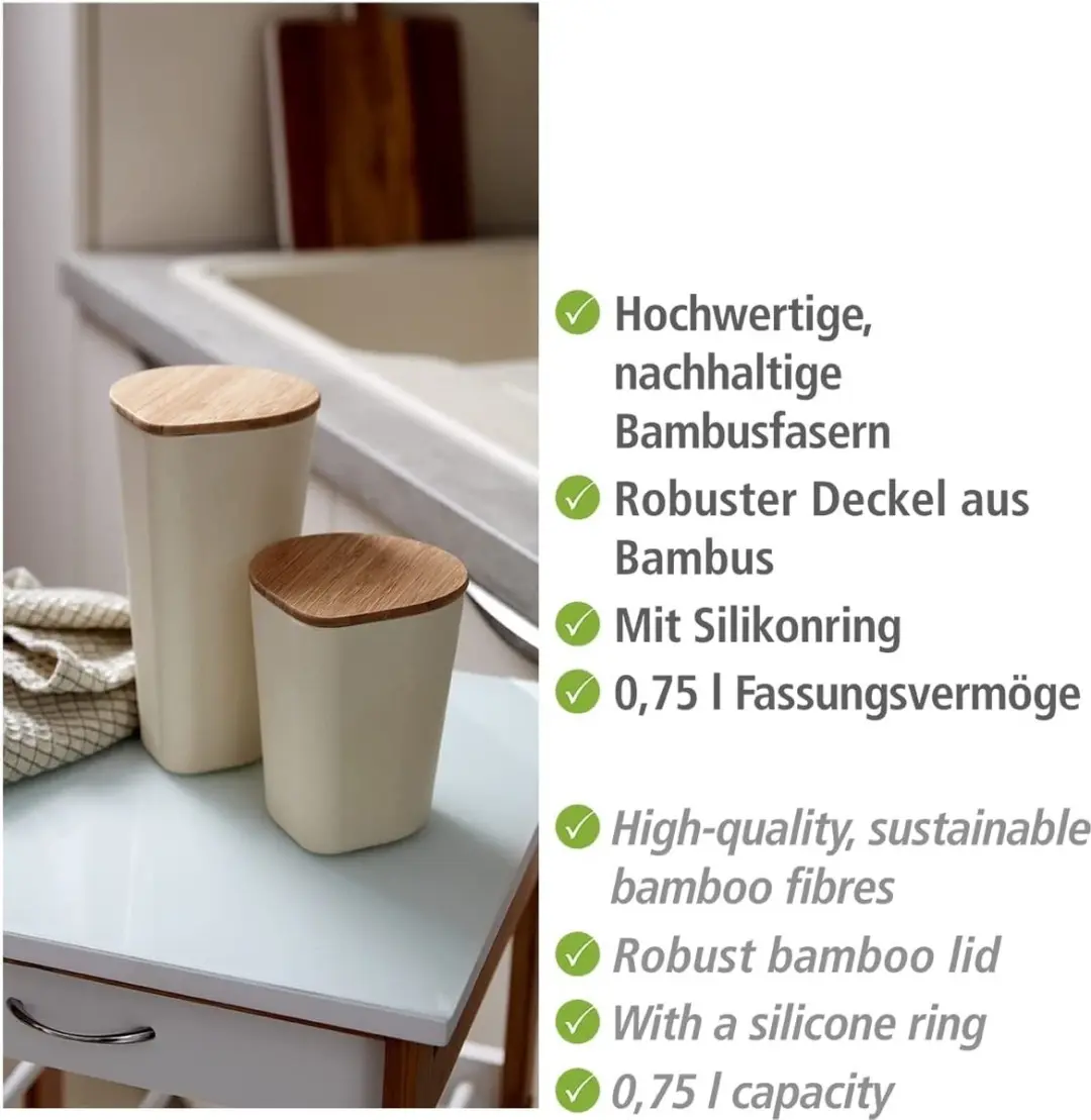 Wenko Derry Opbergpot 750ml - Beige - afbeelding 5 van 6