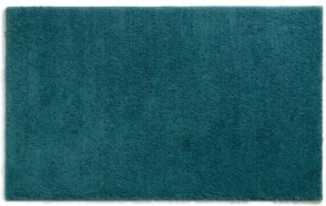 Badmat, 80 x 50 cm, Polyester, Petrol Blauw