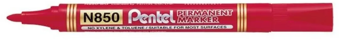 Pentel permanente marker N850-B, rood 12 stuks