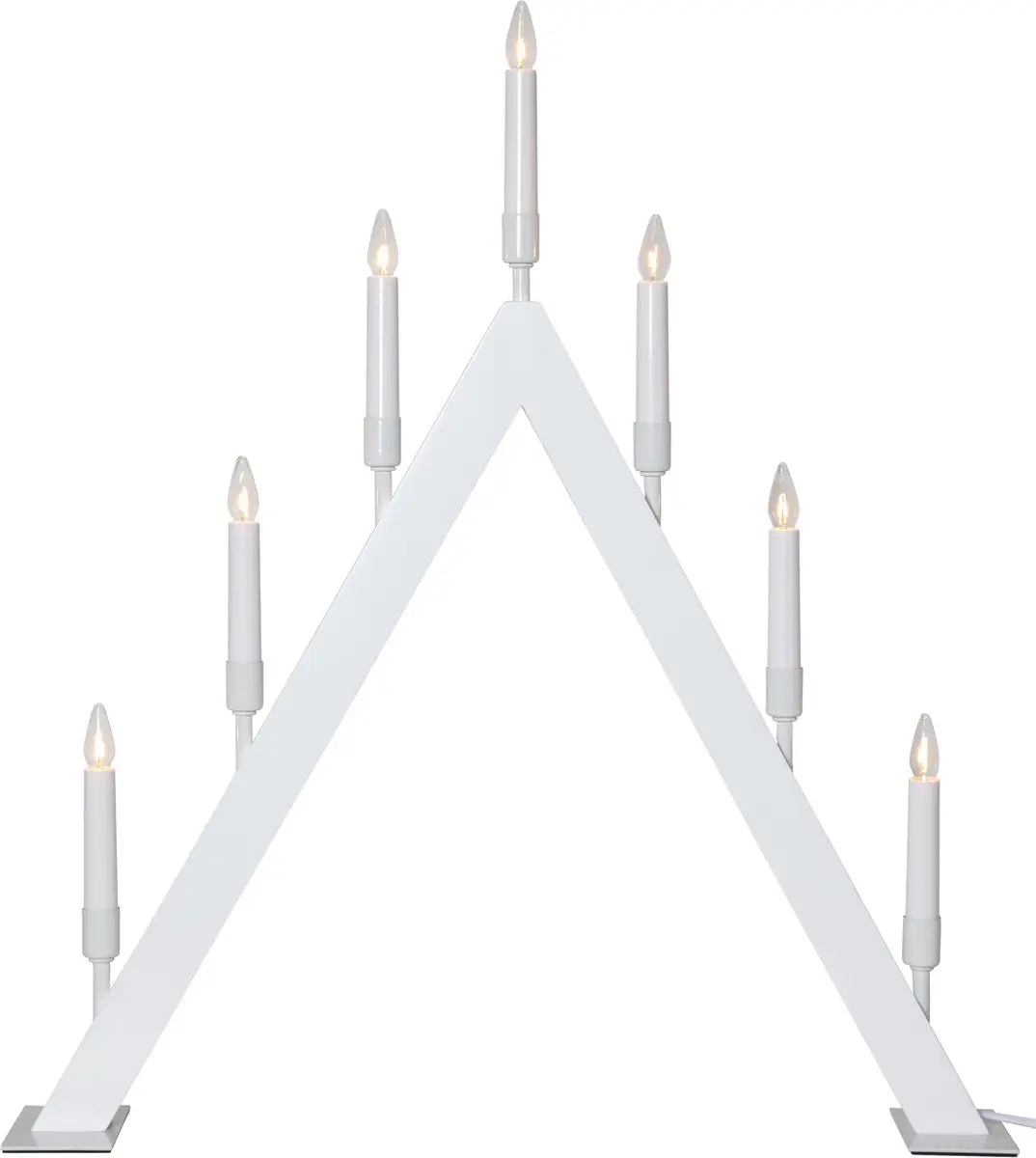 Star Trading kaarsenboog 'Vind', 7 lichtpunten, hout, wit
