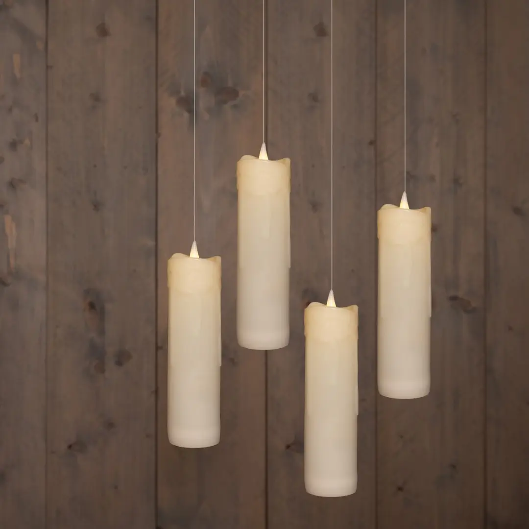 Anna's Collection Zwevende LED Kaarsen 4 Stuks - Wit - afbeelding 2 van 3