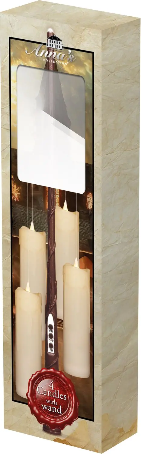 Anna's Collection Zwevende LED Kaarsen 4 Stuks - Wit - afbeelding 3 van 3