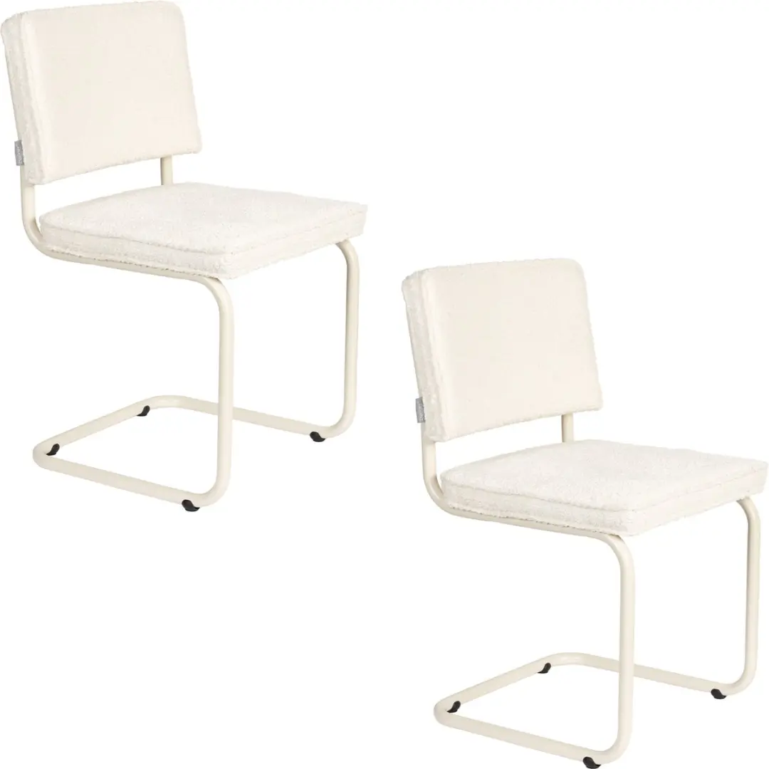 Zuiver Ridge Soft Eetkamerstoelen Gebroken Wit