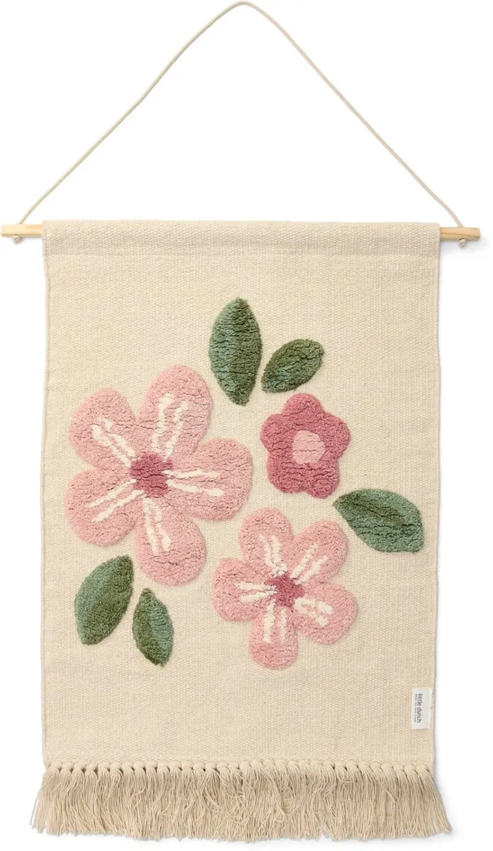 Wandkleed bloem