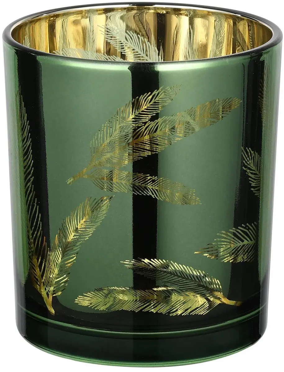 Eglo Grote Groene Theelichthouder Glas Botanisch Goud