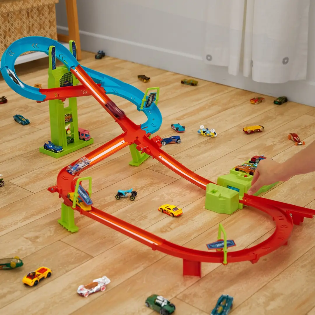 Hot Wheels Neon Snelheidsduivels Wolkenkrabber Circuit HPC07 - afbeelding 6 van 6