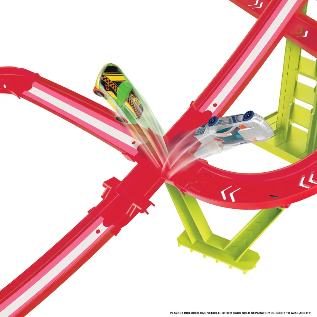 Hot Wheels Neon Snelheidsduivels Wolkenkrabber Circuit HPC07 - afbeelding 3 van 6