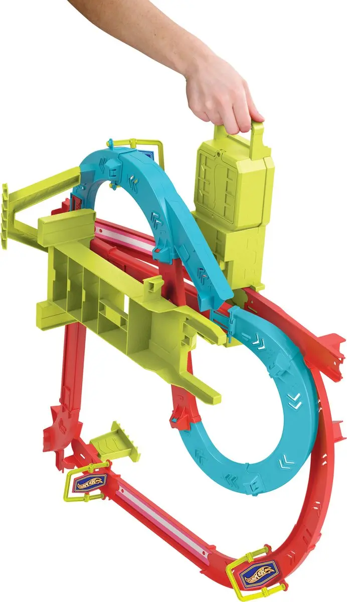 Hot Wheels Neon Snelheidsduivels Wolkenkrabber Circuit HPC07 - afbeelding 4 van 6
