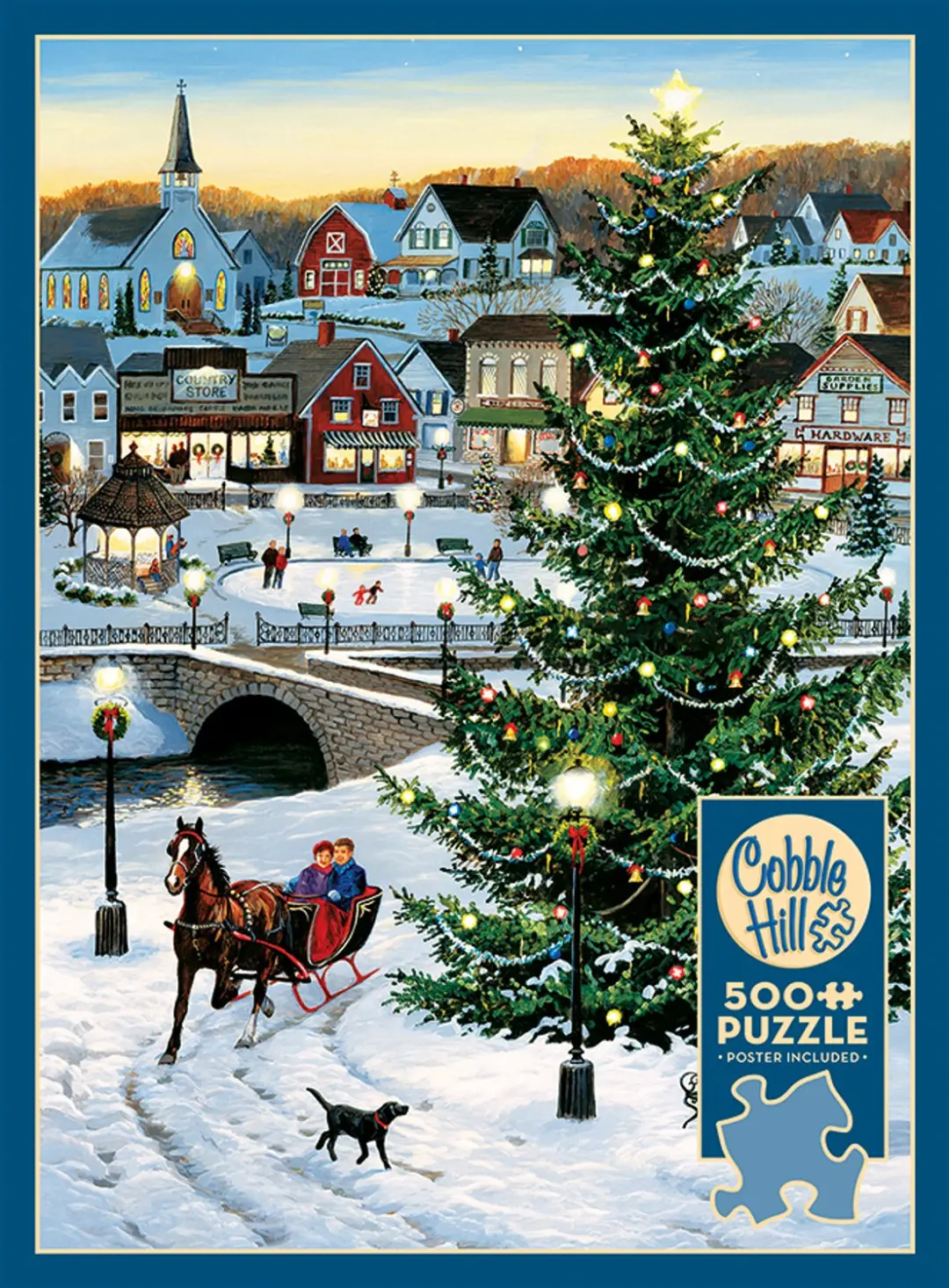 Cobble Hill Village Tree Legpuzzel 500 Stuks - Meerkleurig - afbeelding 3 van 3