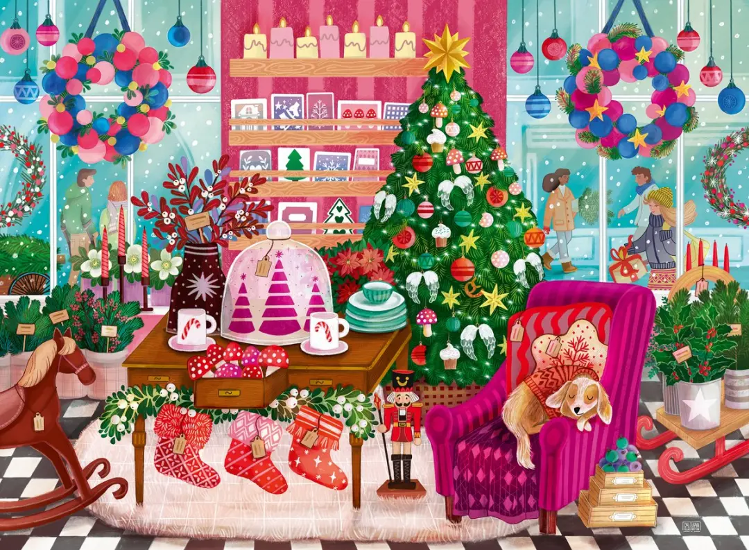 Ravensburger De Kerstboetiek Legpuzzel 500 Stuks - afbeelding 2 van 5