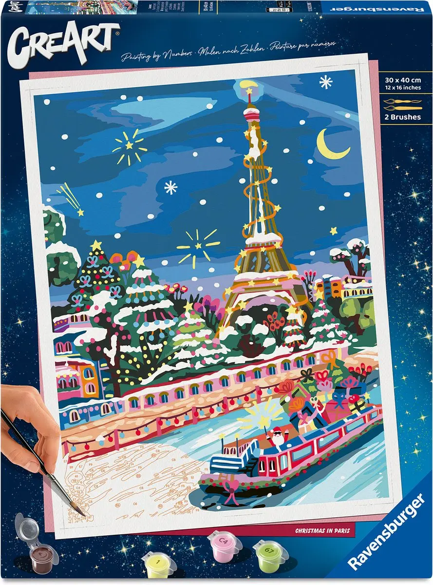 Ravensburger CreArt Kerst in Parijs Schilderen op Nummer