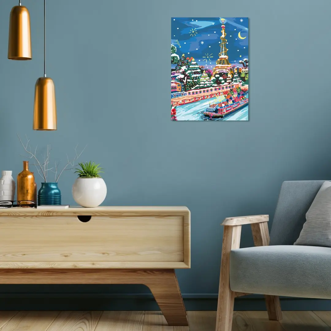 Ravensburger CreArt Kerst in Parijs Schilderen op Nummer - afbeelding 5 van 6