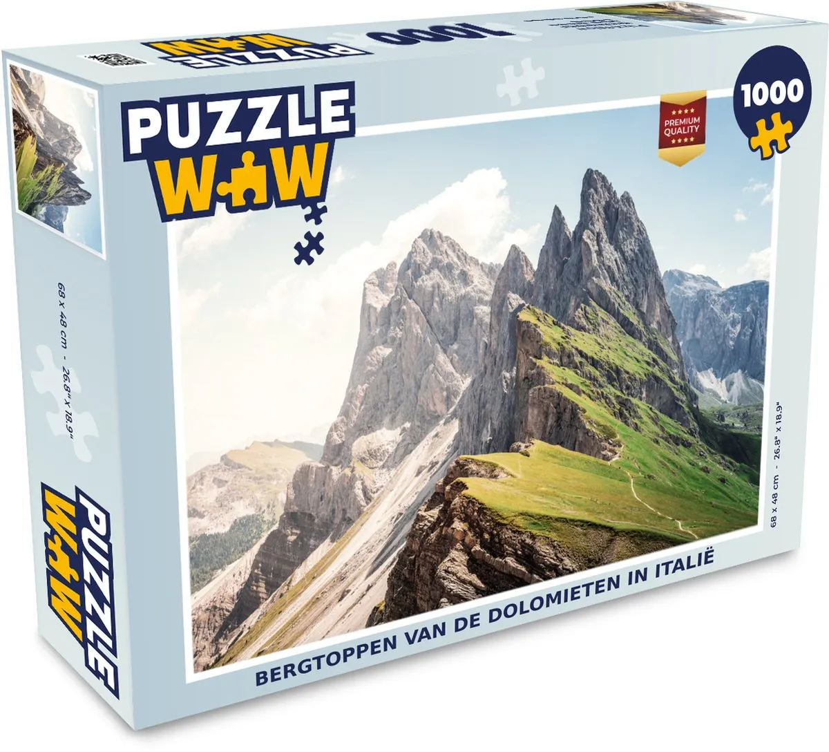 PuzzleWow Bergtoppen Dolomieten Legpuzzel 1000 Stuks