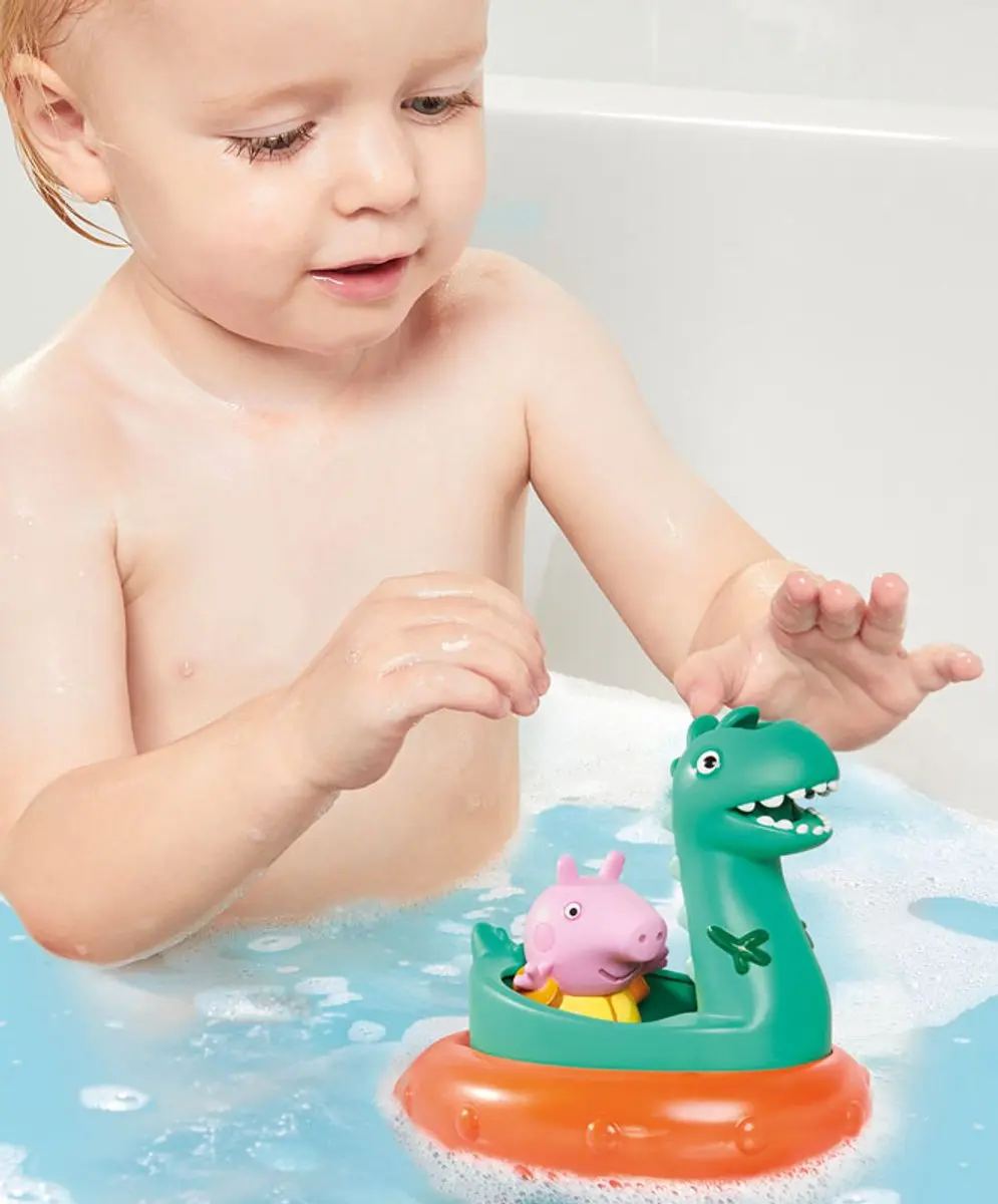 Tomy Peppa Pig Dinosaurus Badspeeltje - 12cm - Groen - afbeelding 3 van 4