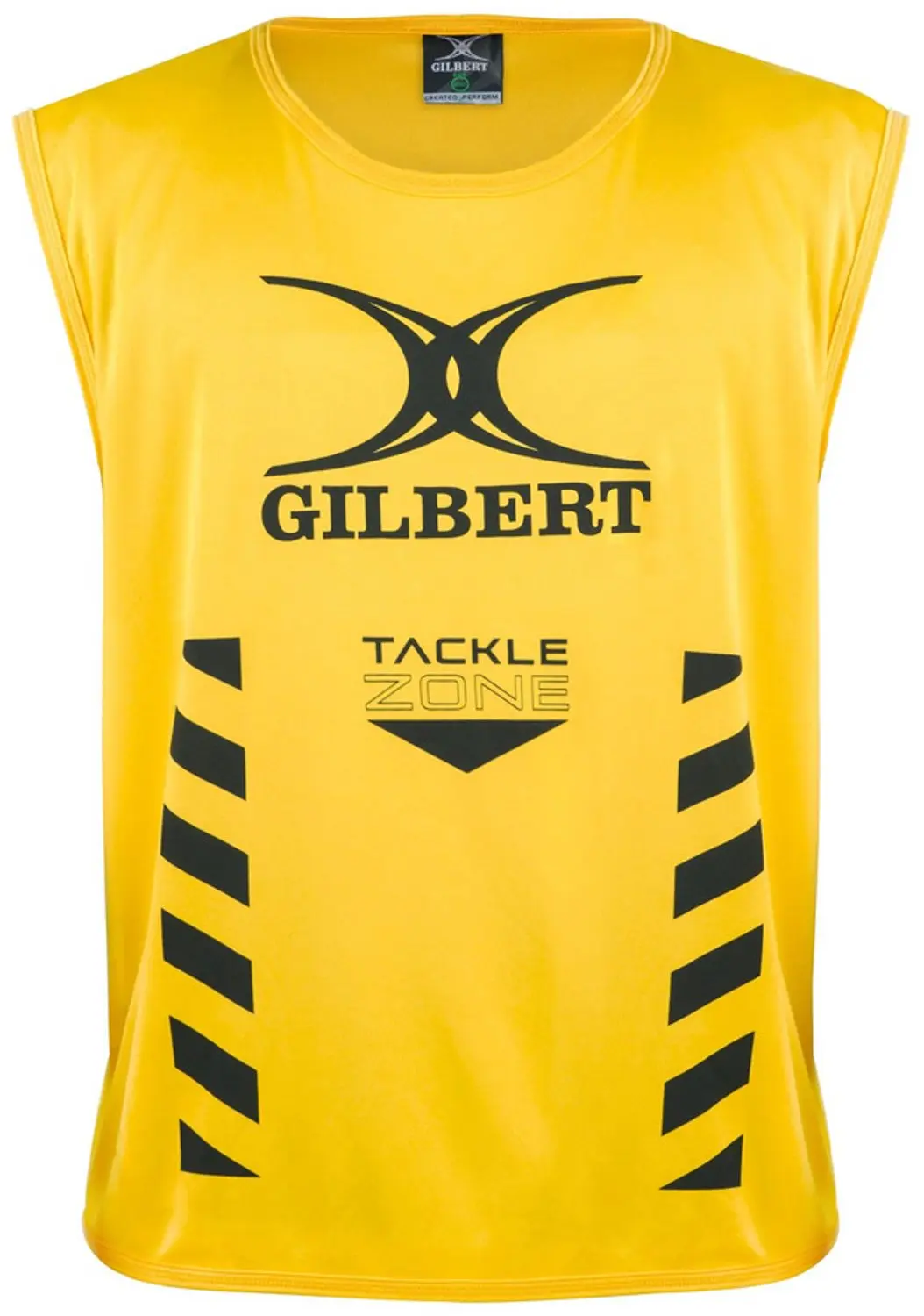 Gilbert Tackle Zone bibs jongens geel sportspel textiel.
