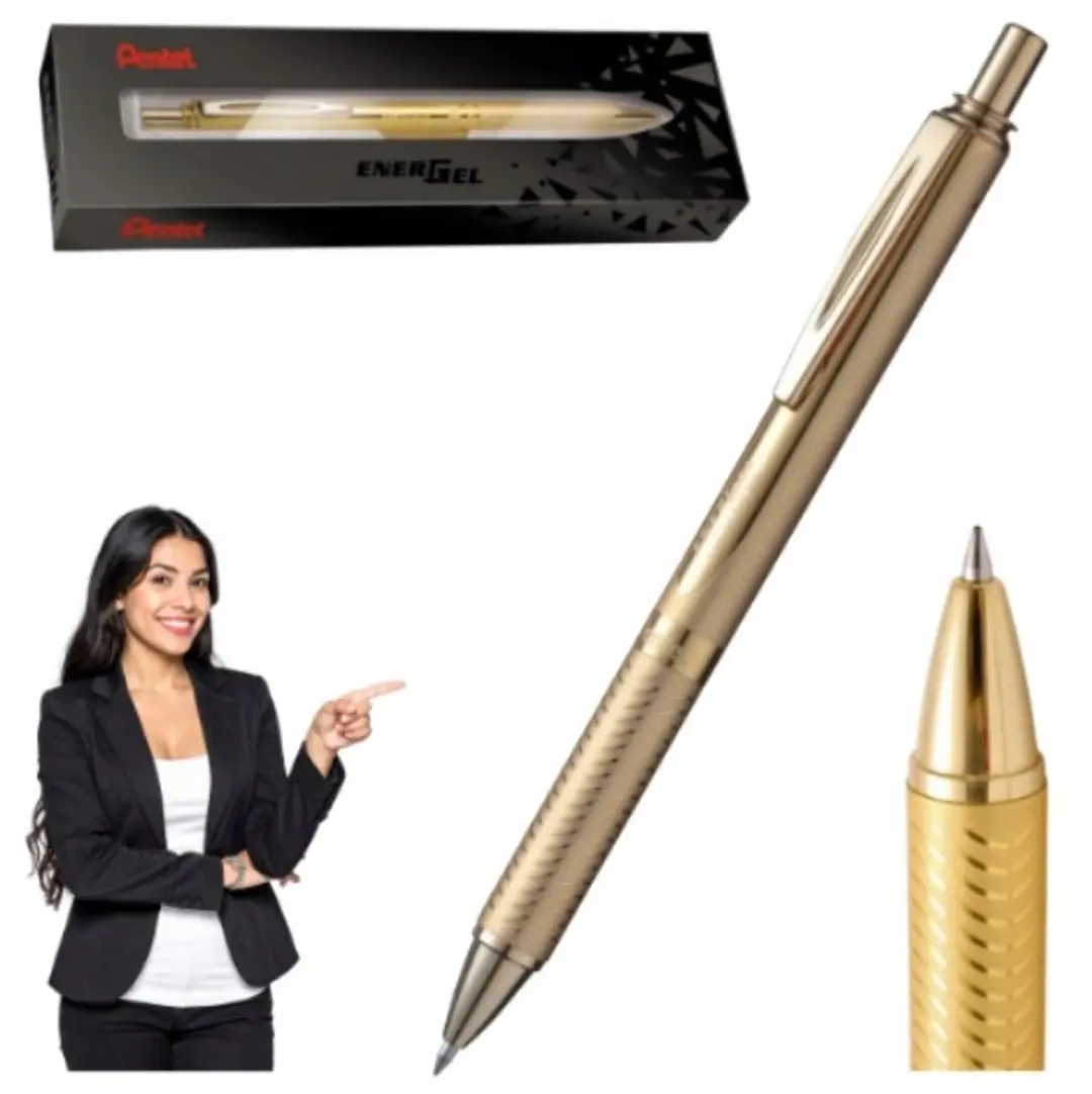 Pentel EnerGel BL407 Gouden Gelpen 0.7mm