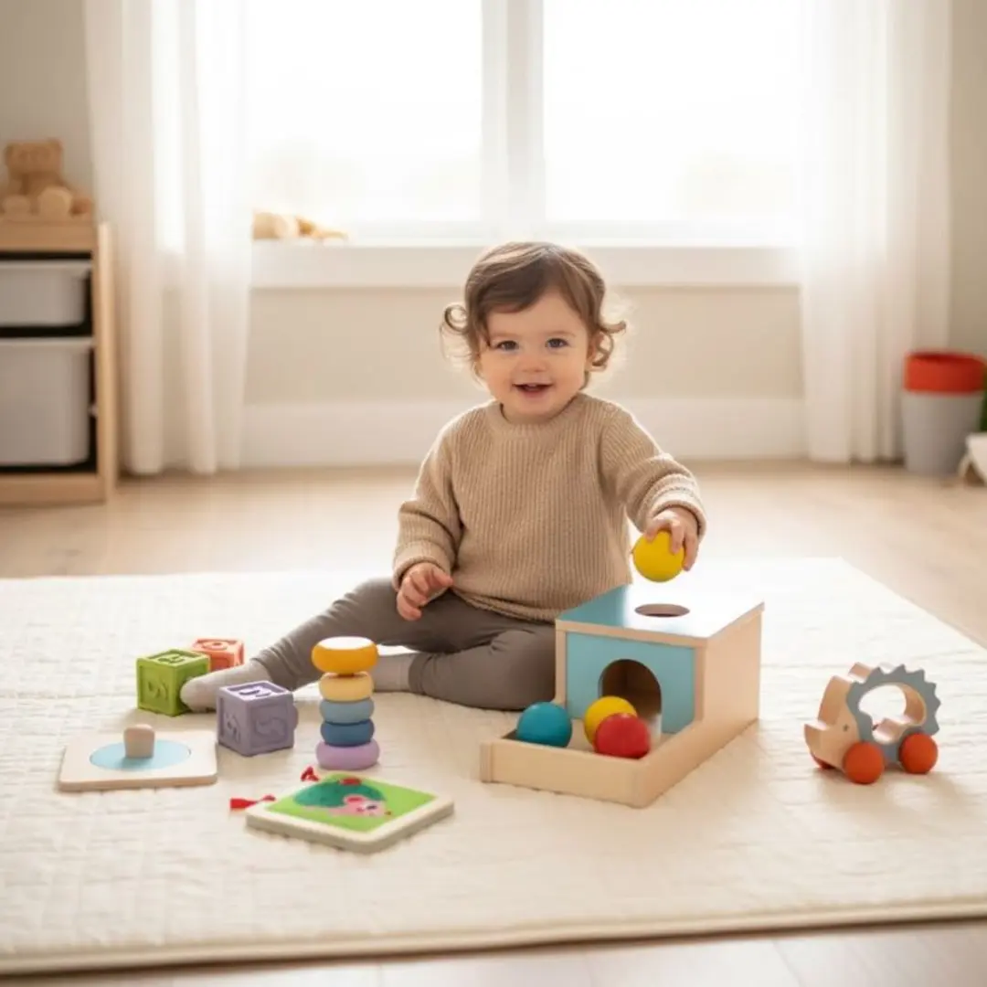 Tooky Toy Montessori Speelbox 7-12 Maanden