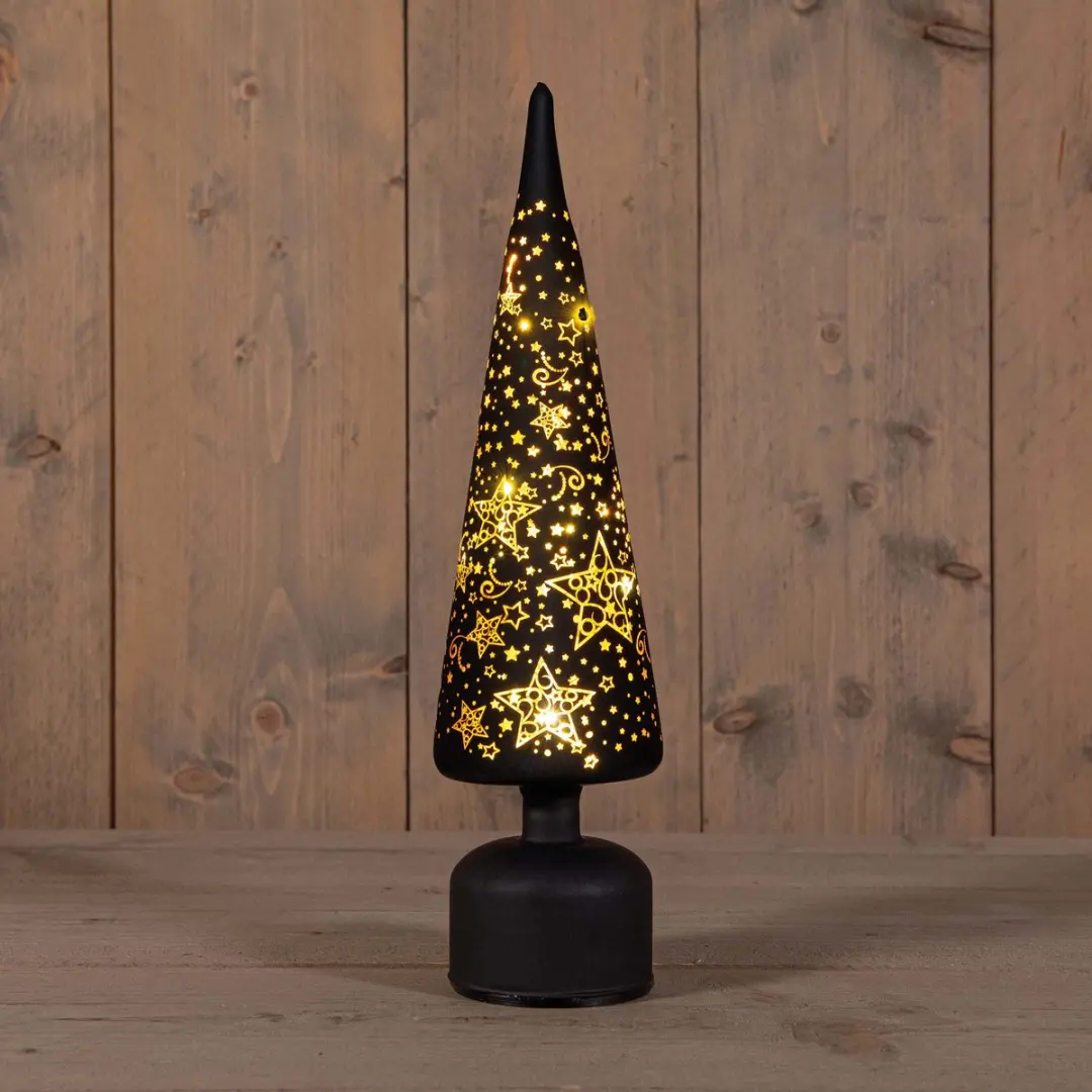 Anna's Collection LED Kerstboompje Goud 10x39cm