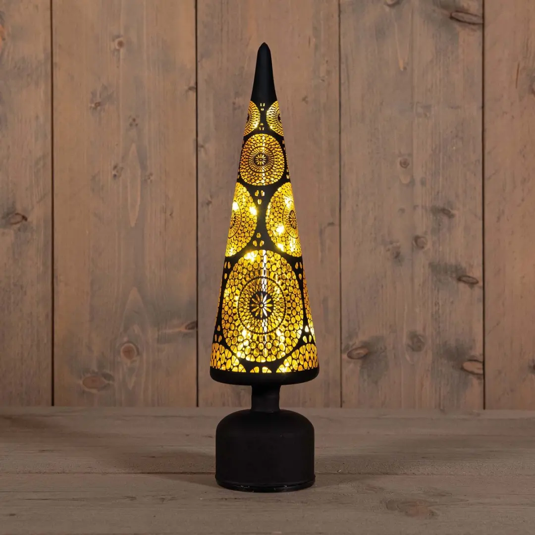 Anna's Collection LED Kerstboompje Marrakech 15 lampjes Goud