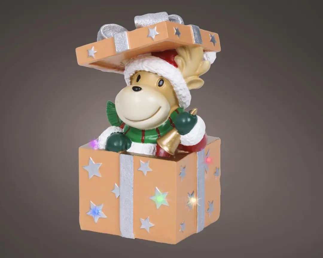 Lumineo LED Kerstfiguur Rendier 20,2cm Multicolor