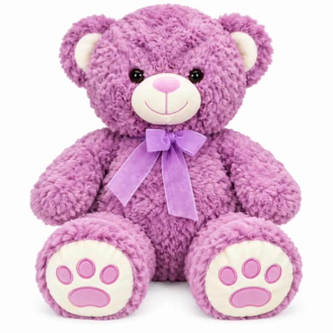 Teddybeer Zittend Roze met Strik Pluche Knuffel 50 cm