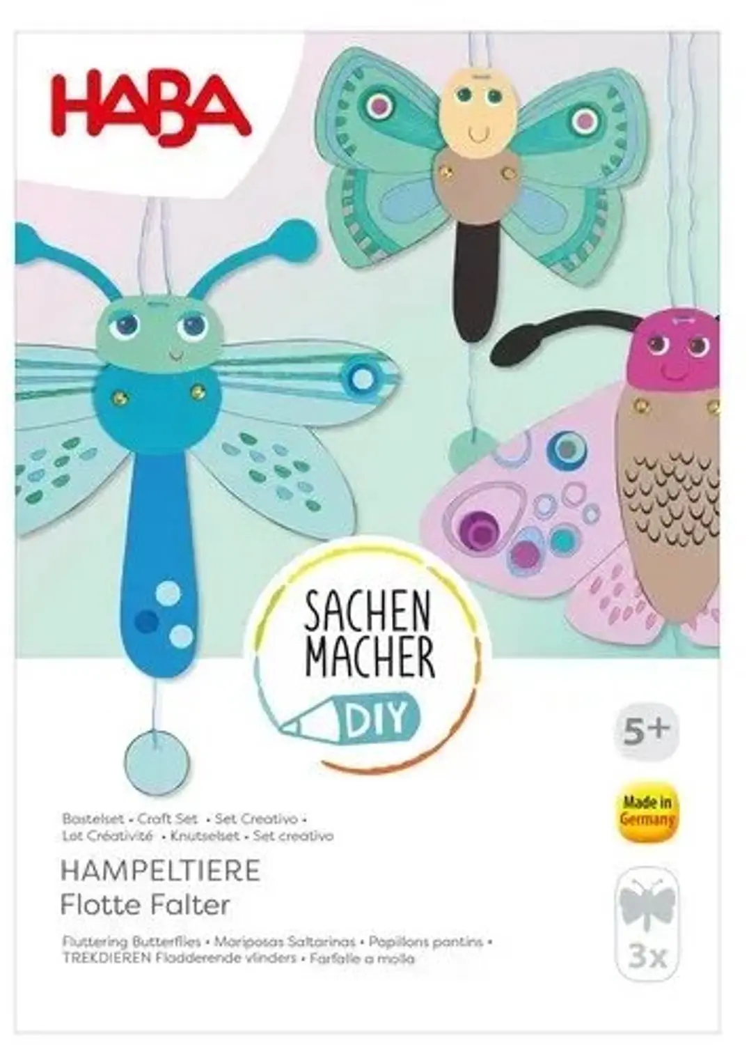 Haba knutselset 3 beweegbare vlinders