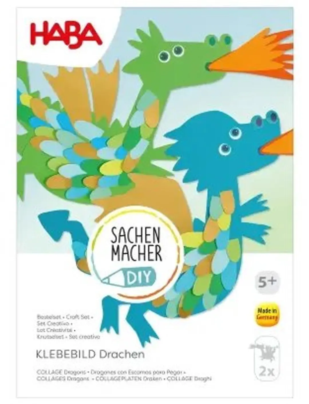 Haba knutselset 2 schubbige collage draken