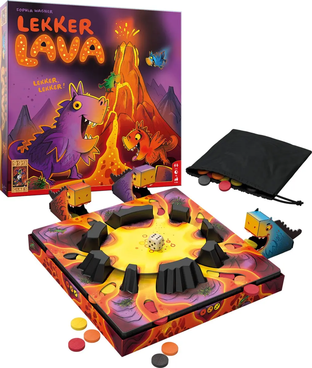 999 Games Lekker Lava Bordspel - afbeelding 3 van 3