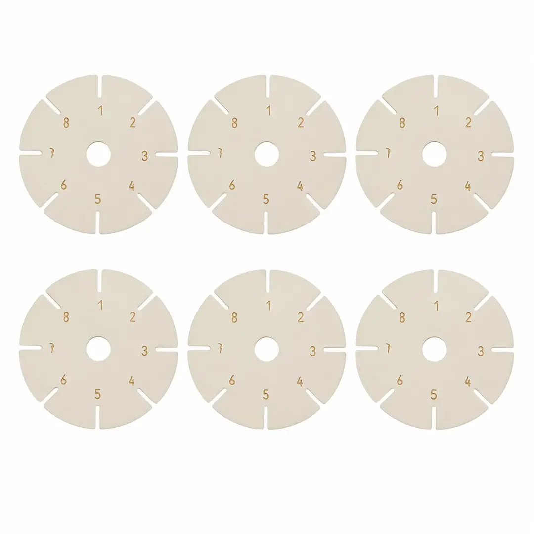 Beige ronde weef schijven voor weven