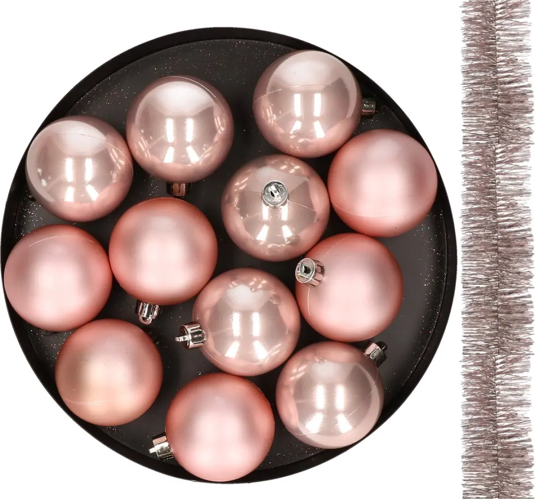 Decoris kerstballen en slinger 13x stuks