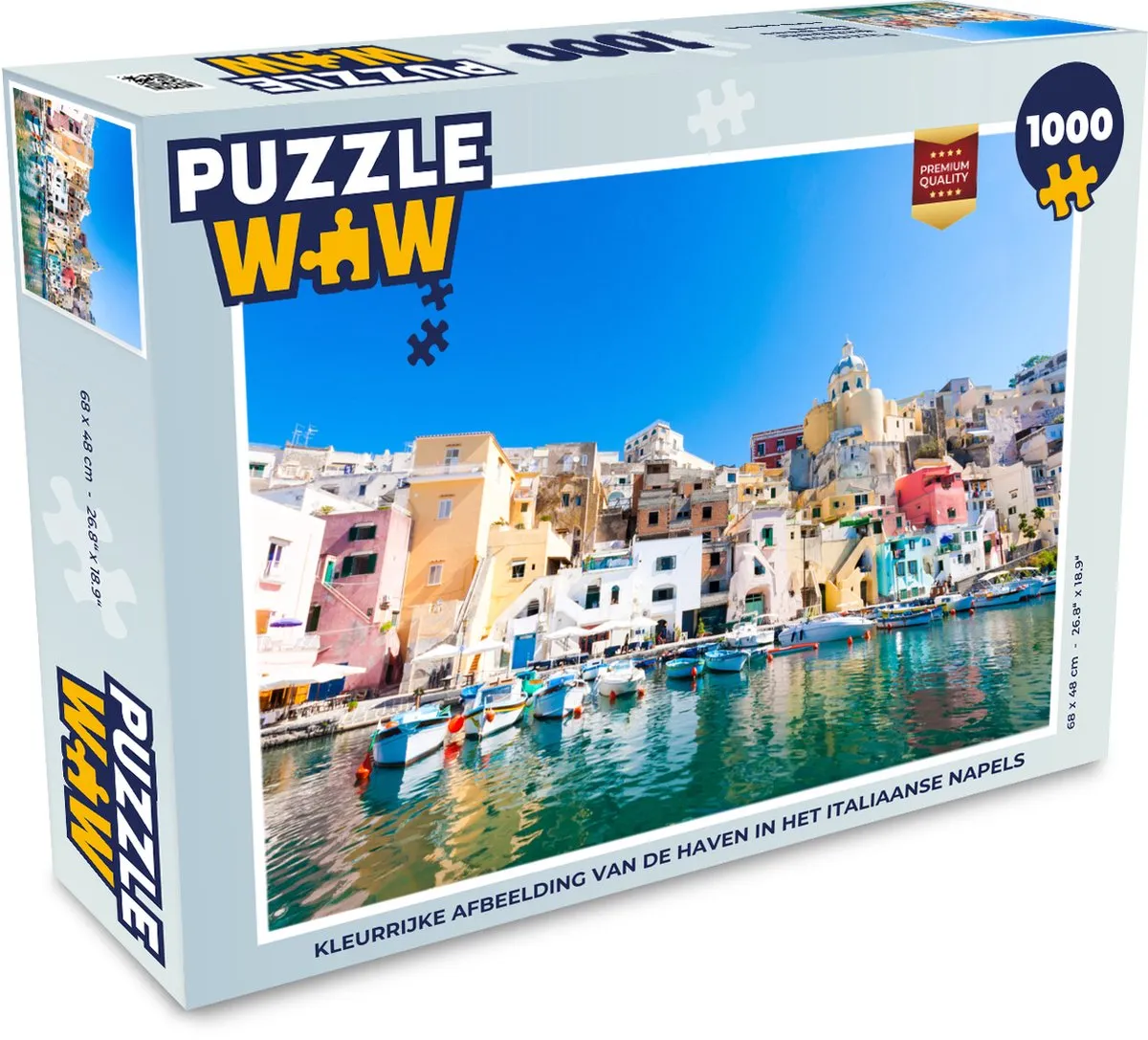 PuzzleWow Boot Haven Italië Legpuzzel 1000 Stuks