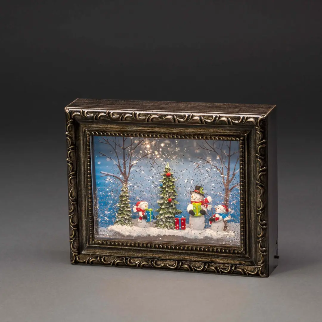 Konstsmide 4376 LED Fotoframe Sneeuwpop - Warmwit - 19,5x24,5cm - afbeelding 5 van 6