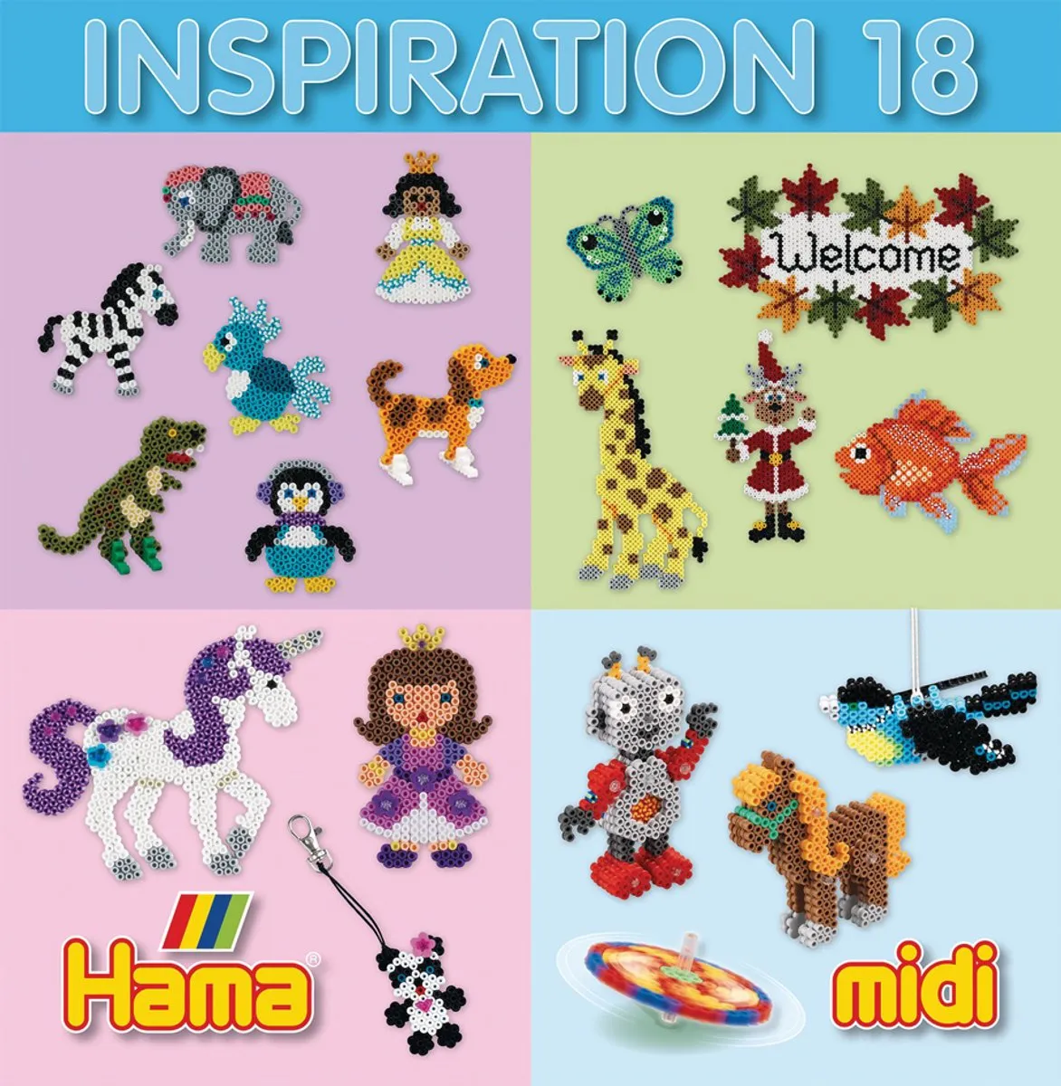 Hama Strijkkralen Voorbeeldenboekje - 12 Kleuren
