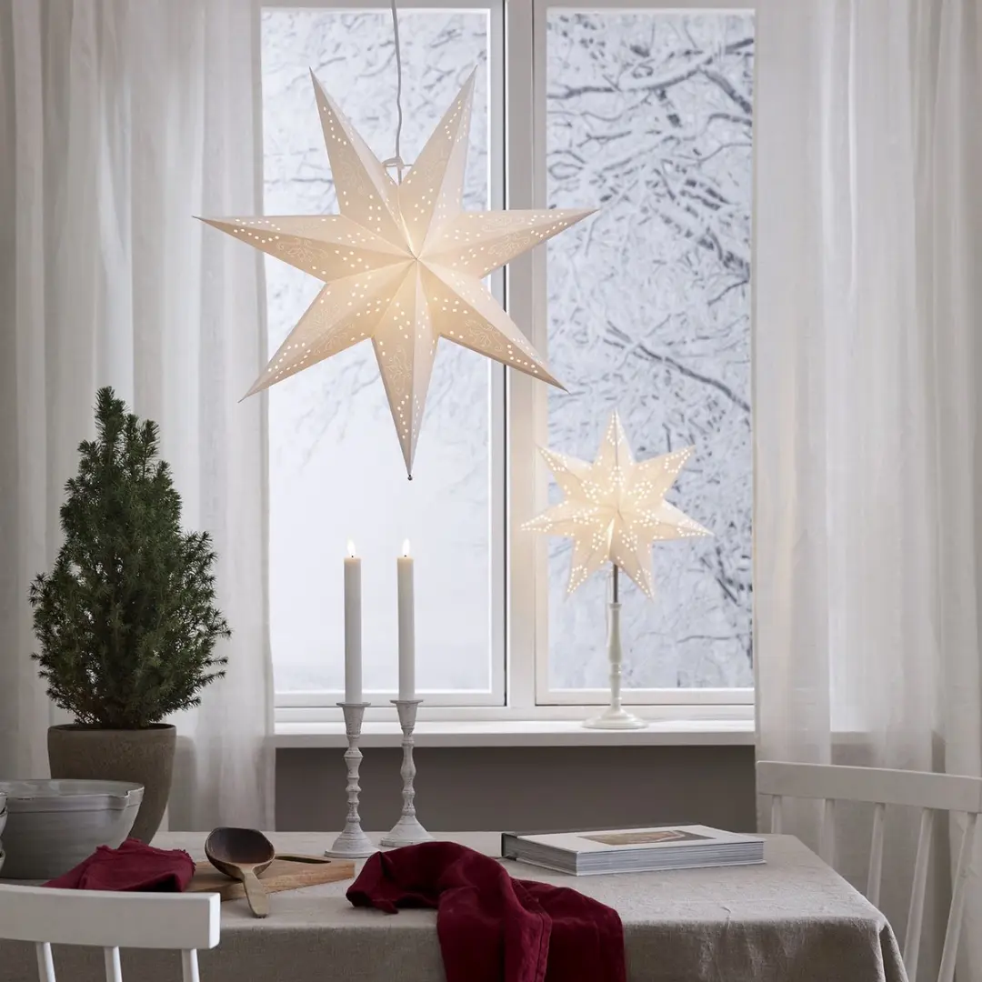Star Trading Romantic Star Papieren Kerstster 54cm - afbeelding 6 van 6