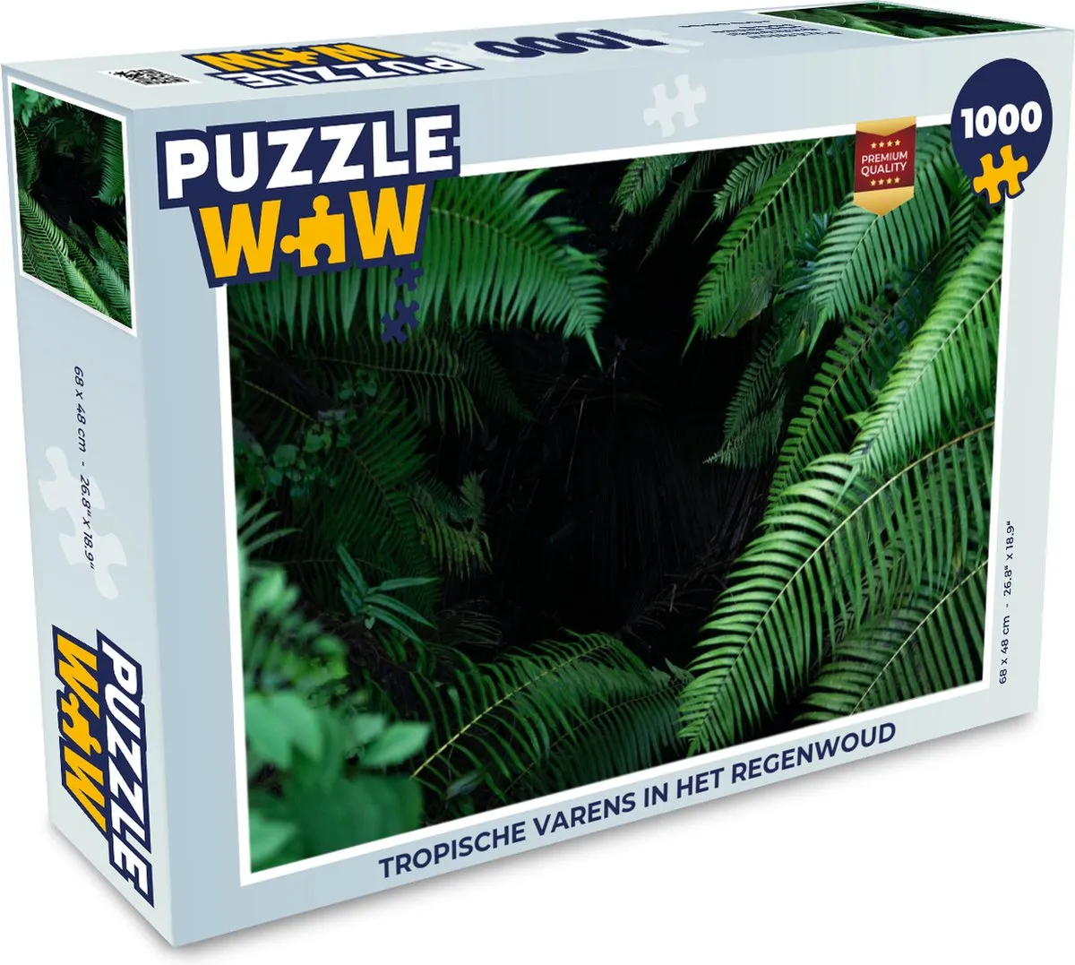 PuzzleWow Legpuzzel Tropische varens 1000 Stuks