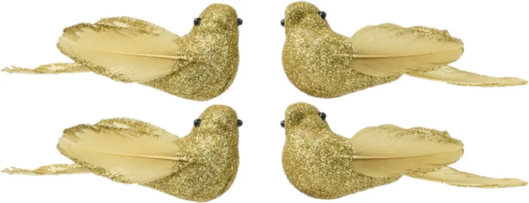 Decoris kerstboomversiering vogels op clip