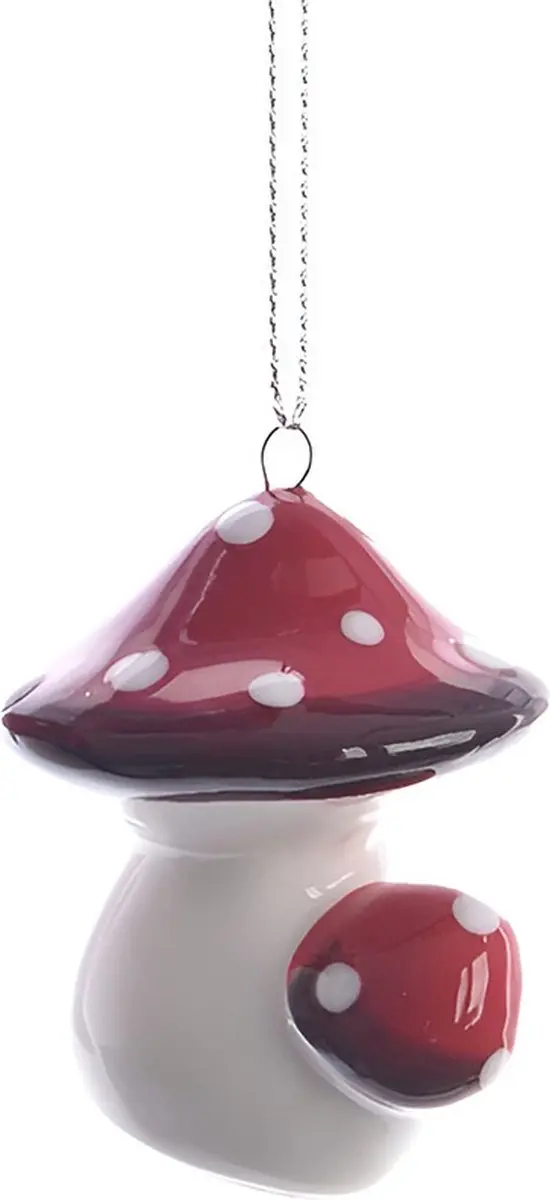 Decoris Kerstboom decoratie paddenstoel 4 cm type 2
