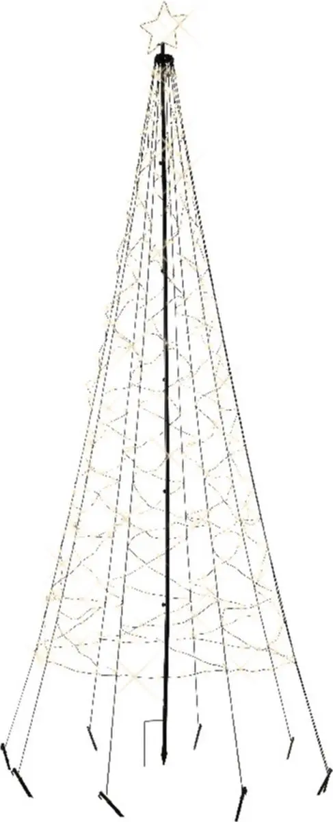 Vlaggenmast kerstboom met ster