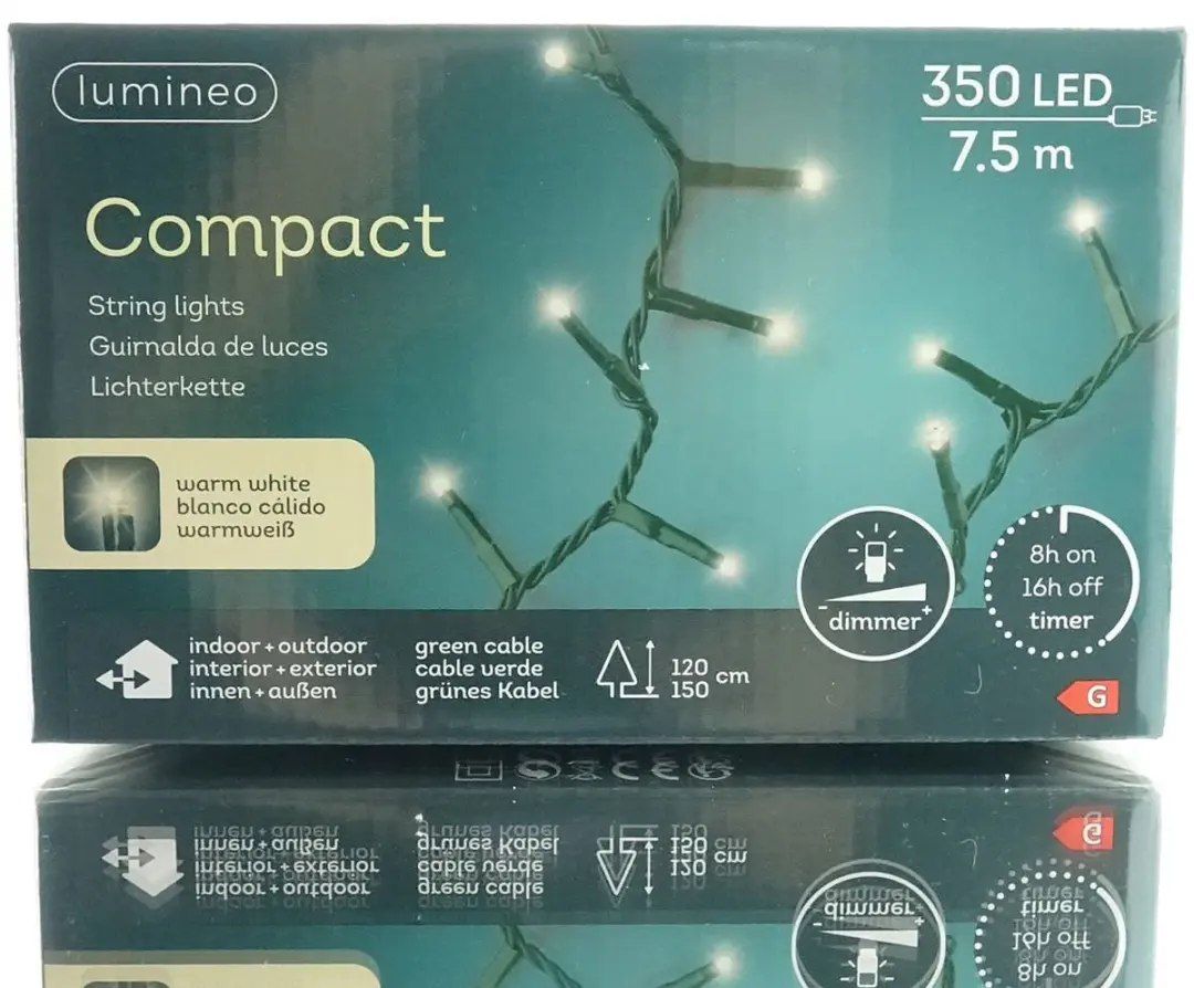 Lumineo Compact LED Kerstverlichting 7,5m - 350 Groen - afbeelding 5 van 5