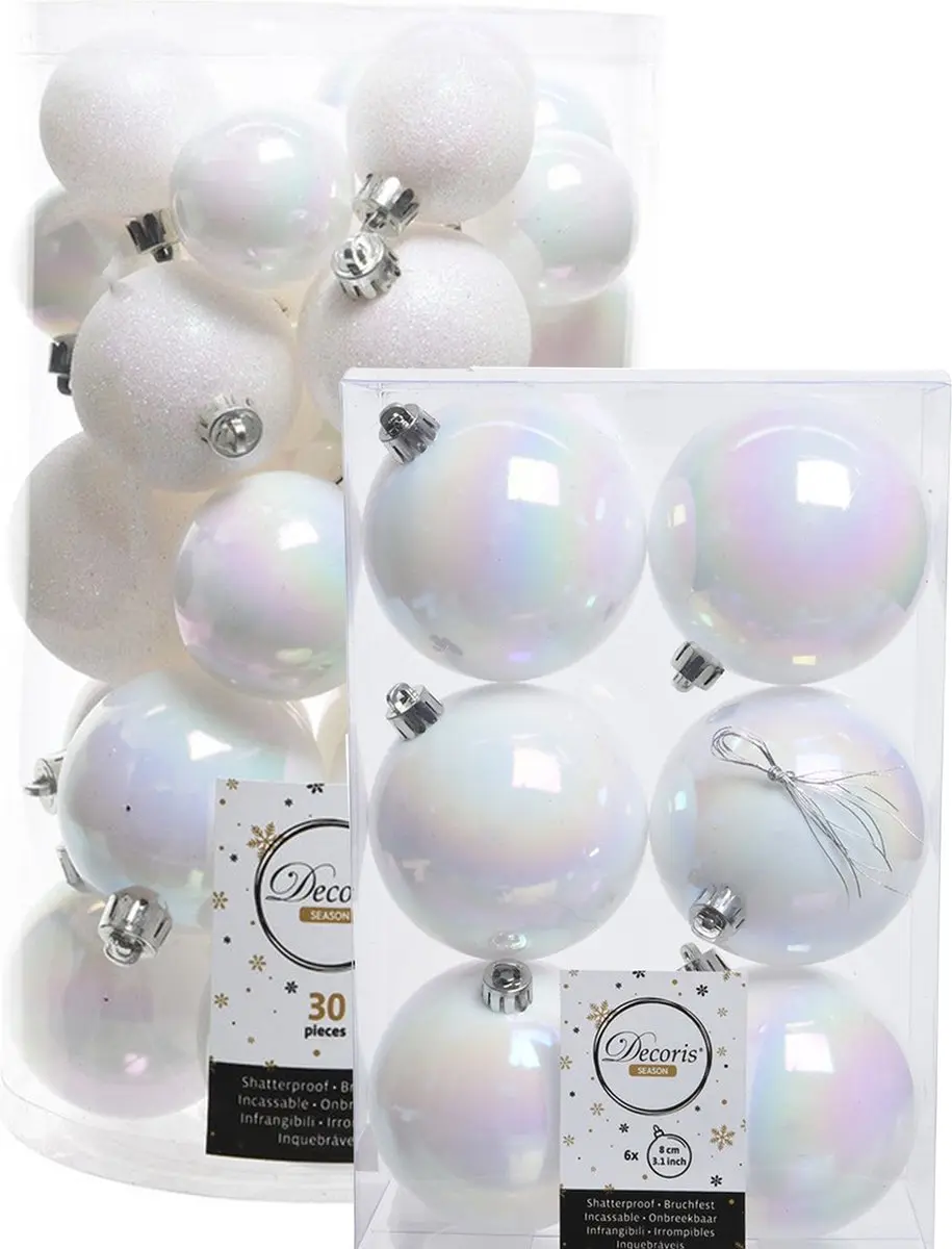 Decoris kerstballen 36x stuks