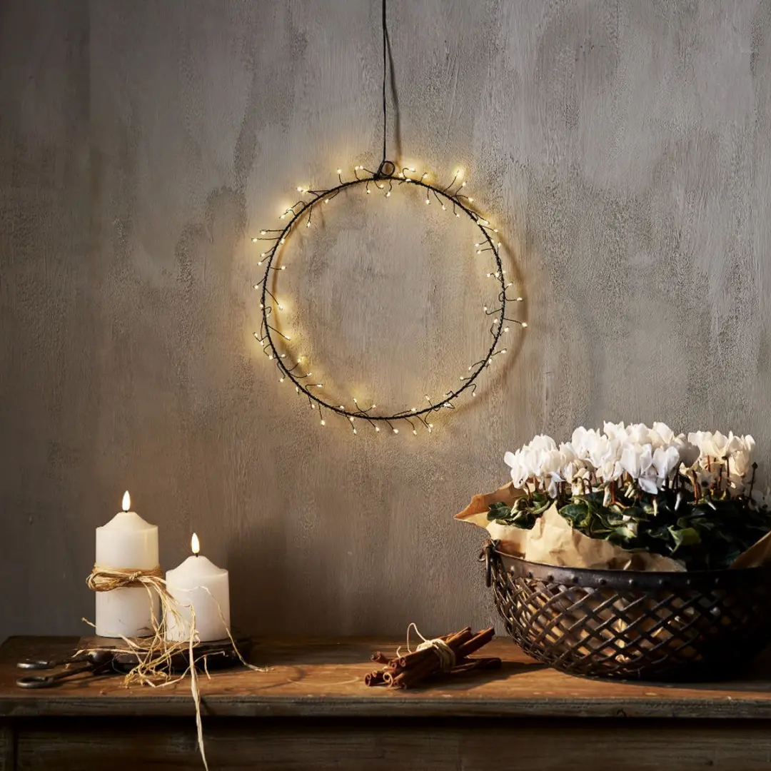 Star "Nike" kerstkrans met LED-verlichting